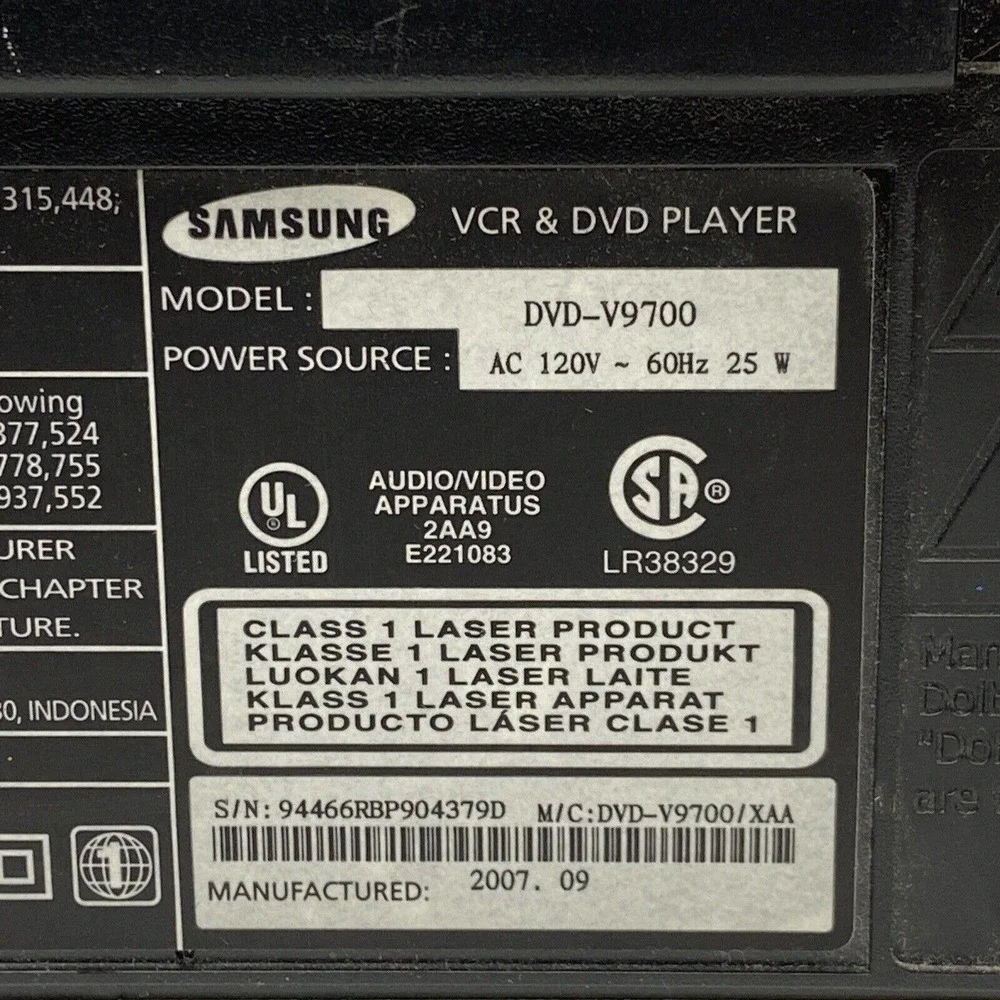 Samsung DVD-V9700 DVD Player